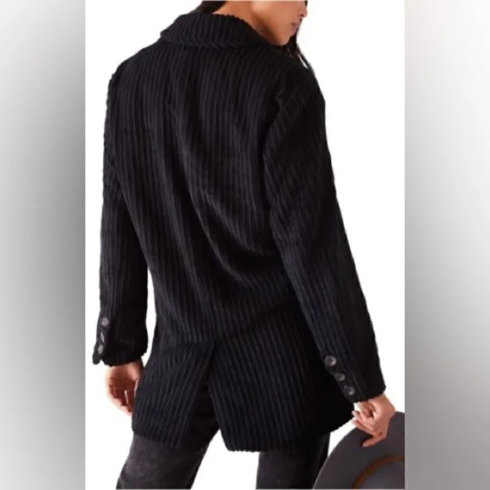 NEW FREE PEOPLE EVERLY CORD BLAZER BLACK XL - Picture 6 of 7